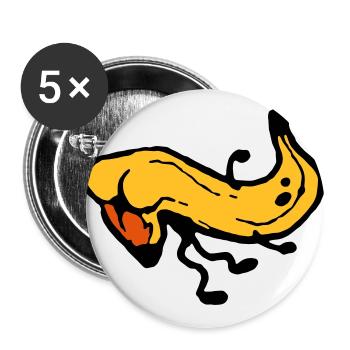 Banana Butt - Buttons large 2.2''/56 mm (5-pack) - white - Front