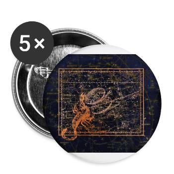 Scorpio - Buttons large 2.2''/56 mm (5-pack) - white - Front