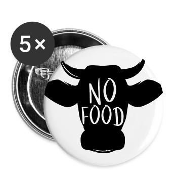 Style de vie végétalien - Lot de 5 grands badges (56 mm) - blanc - Devant