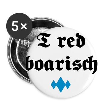 I red boarish - gift idea for Bavaria - Buttons large 2.2''/56 mm (5-pack) - white - Front