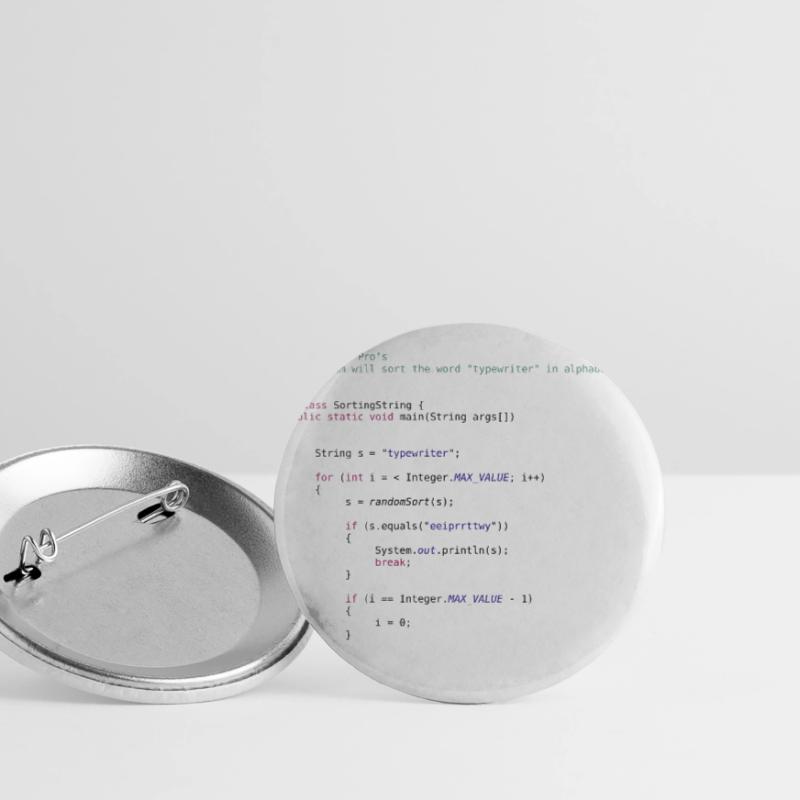 lustiger Java Code zum Sortieren Buttons groß 56 mm (5er Pack)