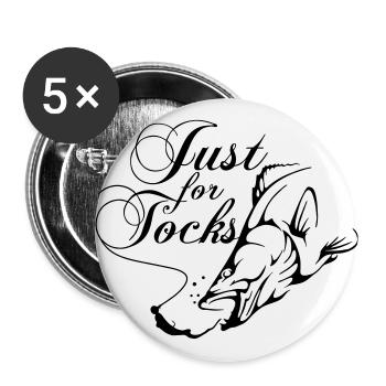 Just for tocks - Buttons groß 56 mm (5er Pack) - Weiß - Vorne