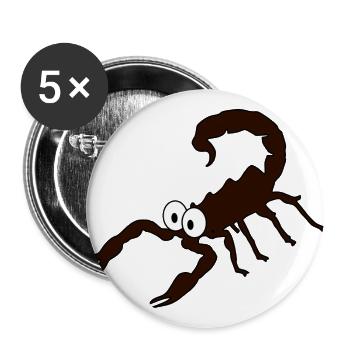 scorpion - Buttons groß 56 mm (5er Pack) - Weiß - Vorne