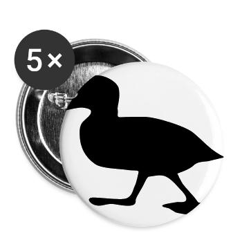 Duck, chick 3 (super cheap!) - Lot de 5 grands badges (56 mm) - blanc - Devant