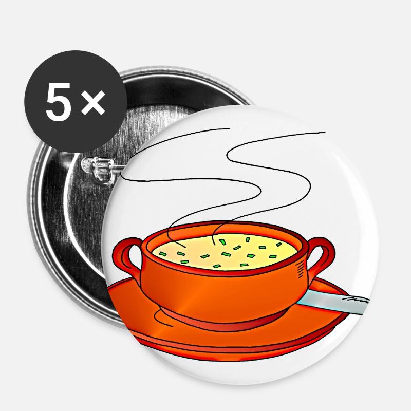 Soup - Buttons large 2.2''/56 mm (5-pack) - white
