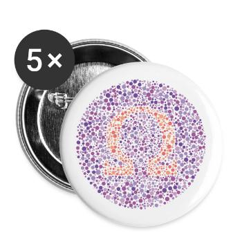 Omega Eye Test - Buttons large 2.2''/56 mm (5-pack) - white - Front