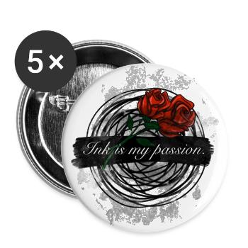 Tattoos - Ink - Tattoo - Buttons large 2.2''/56 mm (5-pack) - white - Front
