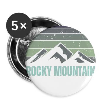 Rocky Mountain - Buttons groß 56 mm (5er Pack) - Weiß - Vorne