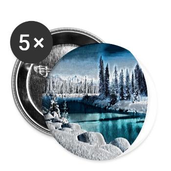 Banff National Park, Canada - Buttons large 2.2''/56 mm (5-pack) - white - Front