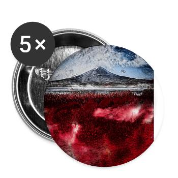 Mount Fuji, Japan - Buttons large 2.2''/56 mm (5-pack) - white - Front