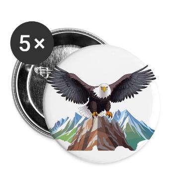 Majestic Eagle - Buttons large 2.2''/56 mm (5-pack) - white - Front