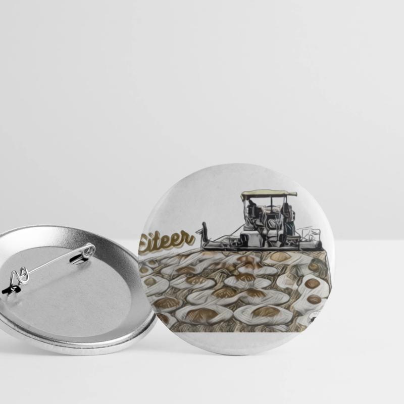 Eiteer vs Eiter - eine Straßenbaumaschine. Buttons groß 56 mm (5er Pack)