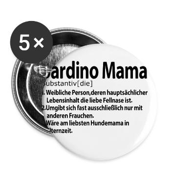 Bardino Majorero Canario Mama Frauchen Definition - Buttons groß 56 mm (5er Pack) - Weiß - Vorne