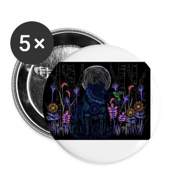 Spirit Bear - Buttons large 2.2''/56 mm (5-pack) - white - Front