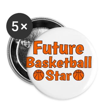 Future Basketball Player Baby Boy Girl Newborn - Buttons large 2.2''/56 mm (5-pack) - white - Front