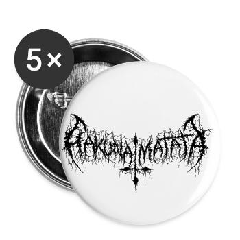 hakuna death metal logo - Buttons groß 56 mm (5er Pack) - Weiß - Vorne