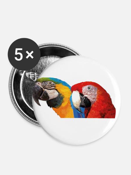 Aras - Buttons groß 56 mm (5er Pack) - Weiß