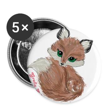 Große Schwester, Geschwister, kleiner Bruder - Buttons groß 56 mm (5er Pack) - Weiß - Vorne