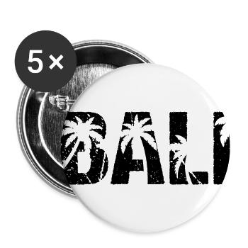 Bali Palmen Indonesien Insel Bali - Buttons groß 56 mm (5er Pack) - Weiß - Vorne