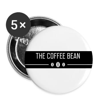 The Coffee Bean slogan - Buttons large 2.2''/56 mm (5-pack) - white - Front