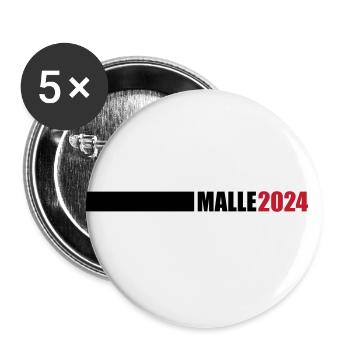 Malle 2024 Majorque - Lot de 5 grands badges (56 mm) - blanc - Devant
