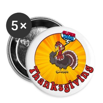 Proud bird - Buttons large 2.2''/56 mm (5-pack) - white - Front