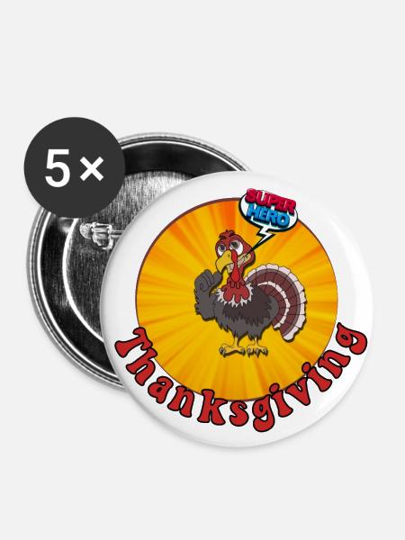 Stolzer Vogel - Buttons groß 56 mm (5er Pack) - Weiß