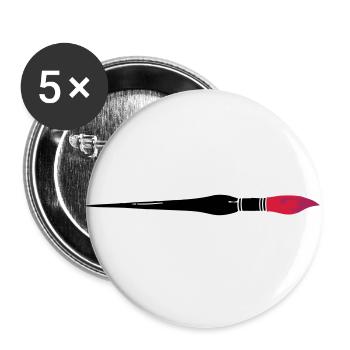 Artist tool brush / paint brush (3c) - Buttons large 2.2''/56 mm (5-pack) - white - Front