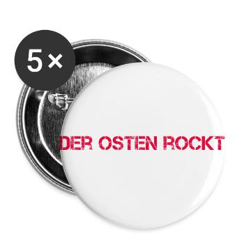 Der Osten rockt design - Buttons groß 56 mm (5er Pack) - Weiß - Vorne