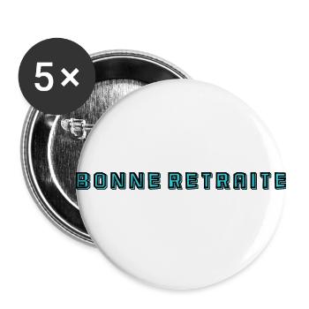 RETIREMENT. RETIREMENT. RETIRED. RETIREMENT - Buttons large 2.2''/56 mm (5-pack) - white - Front