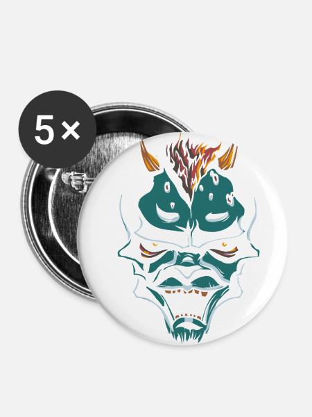 shirt,design,t-shirt - Buttons groß 56 mm (5er Pack) - Weiß