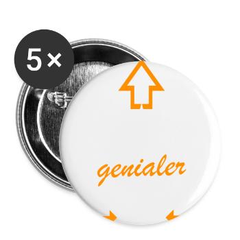 GENIALER Trainer - Buttons groß 56 mm (5er Pack) - Weiß - Vorne