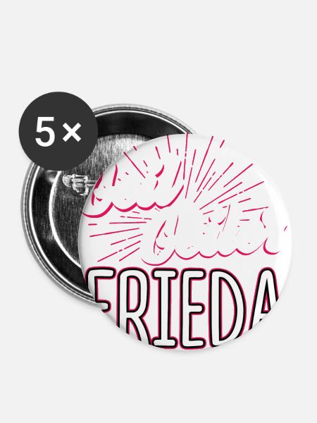 FRIEDA - Geil - Buttons groß 56 mm (5er Pack) - Weiß