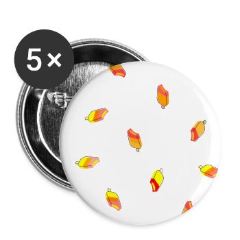 Popsicles in many colors as a gift Idea - Buttons large 2.2''/56 mm (5-pack) - white - Front