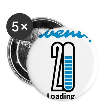 Twenty Loading... - Buttons groß 56 mm (5er Pack) - Weiß - Vorne