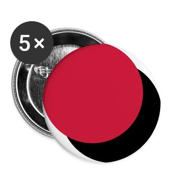 Two touching circles - Buttons large 2.2''/56 mm (5-pack) - white - Front