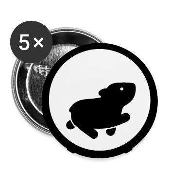 Hamster 9 to 5 burnout - Buttons large 2.2''/56 mm (5-pack) - white - Front
