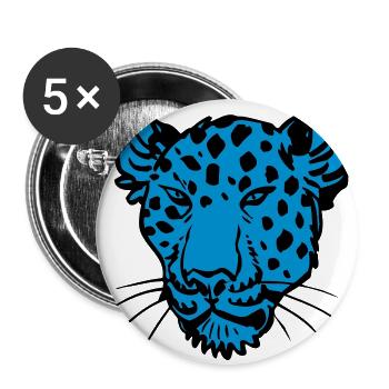 Tête de Léopard par Cheerful Madness!! - Lot de 5 grands badges (56 mm) - blanc - Devant