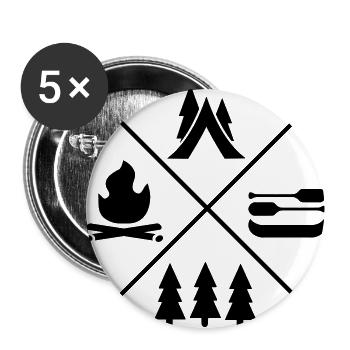 camping - Buttons large 2.2''/56 mm (5-pack) - white - Front