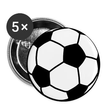 football / ball 1c - Buttons groß 56 mm (5er Pack) - Weiß - Vorne