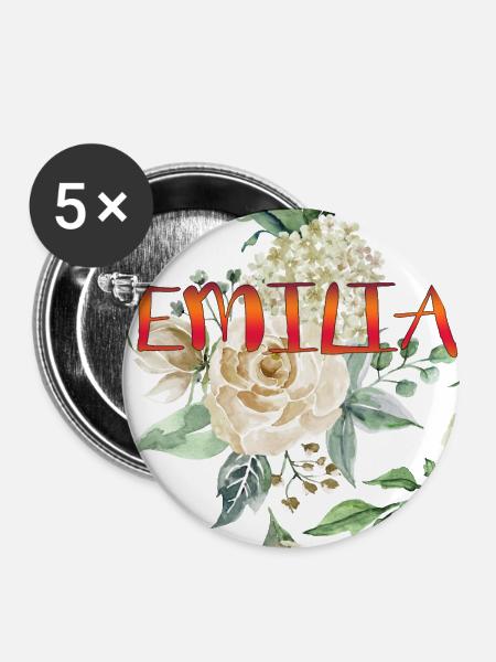 Emilia - Buttons groß 56 mm (5er Pack) - Weiß
