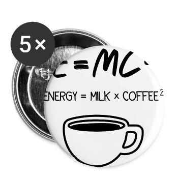 EnergyMilkCoffee - Buttons large 2.2''/56 mm (5-pack) - white - Front