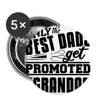 GRANDAD BLACK - Buttons large 2.2''/56 mm (5-pack) - white - Front