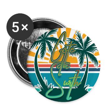 Cote da Suerth - der Name sagt schon alles - Buttons groß 56 mm (5er Pack) - Weiß - Vorne