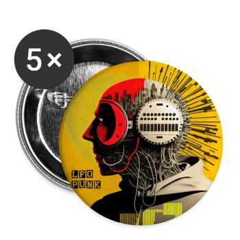 LFO Punk 2 - Buttons groß 56 mm (5er Pack) - Weiß - Vorne