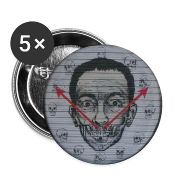 Finest Street Art Graffiti - Buttons groß 56 mm (5er Pack) - Weiß - Vorne
