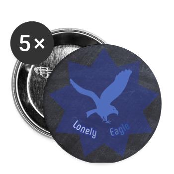 Lonely Eagle - Buttons large 2.2''/56 mm (5-pack) - white - Front