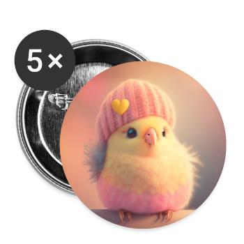 Birdie - Buttons large 2.2''/56 mm (5-pack) - white - Front