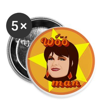 I'm a woo man - Buttons large 2.2''/56 mm (5-pack) - white - Front