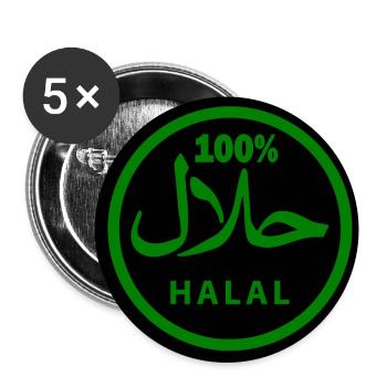 Halal - Buttons groß 56 mm (5er Pack) - Weiß - Vorne